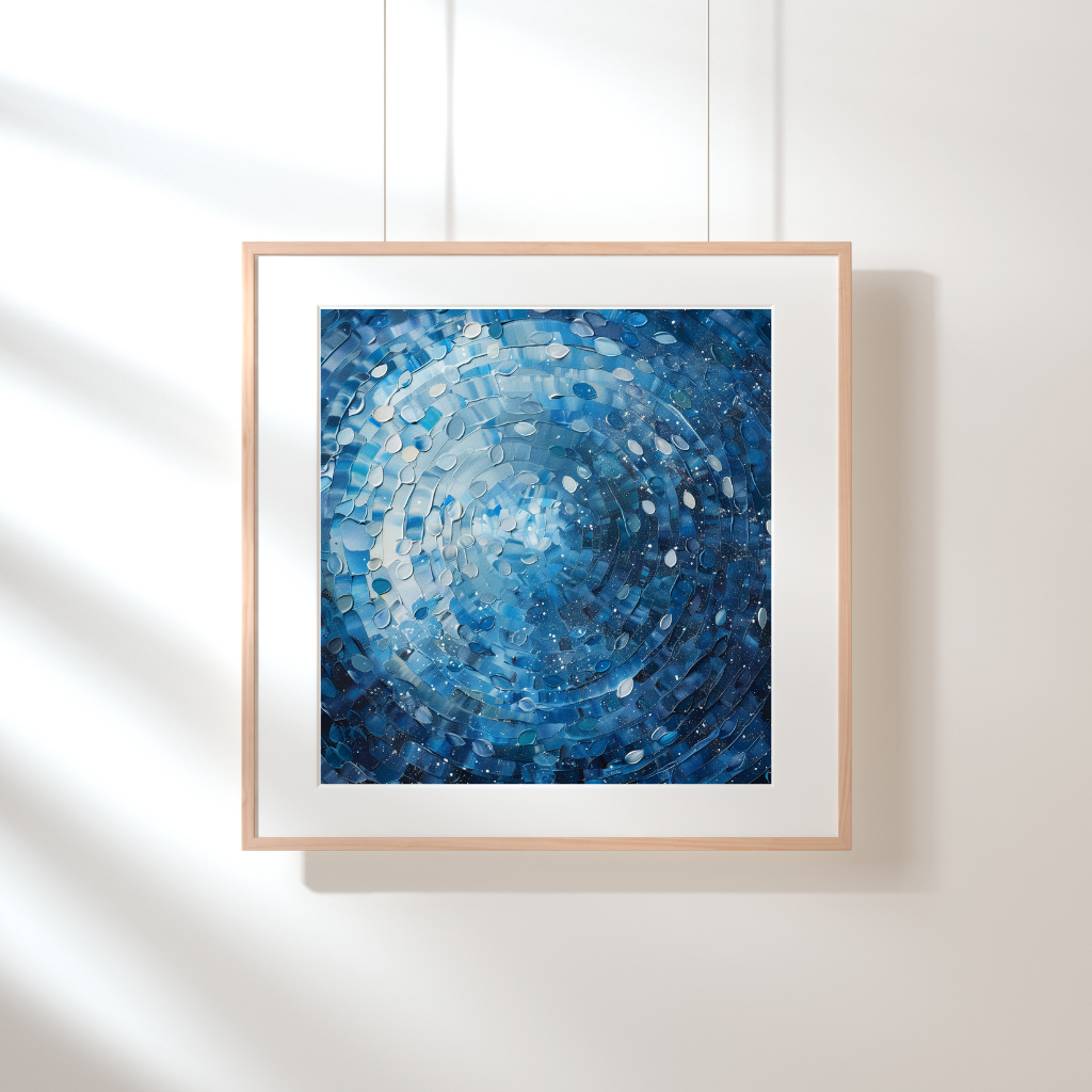 Celestial Drift - Soft Circular Pointillist Abstract