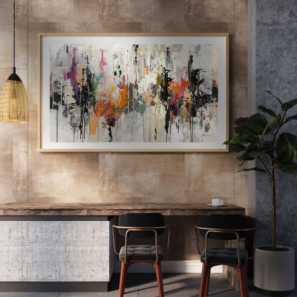 Core of Color - Radiating Abstract Expressionist Art Print