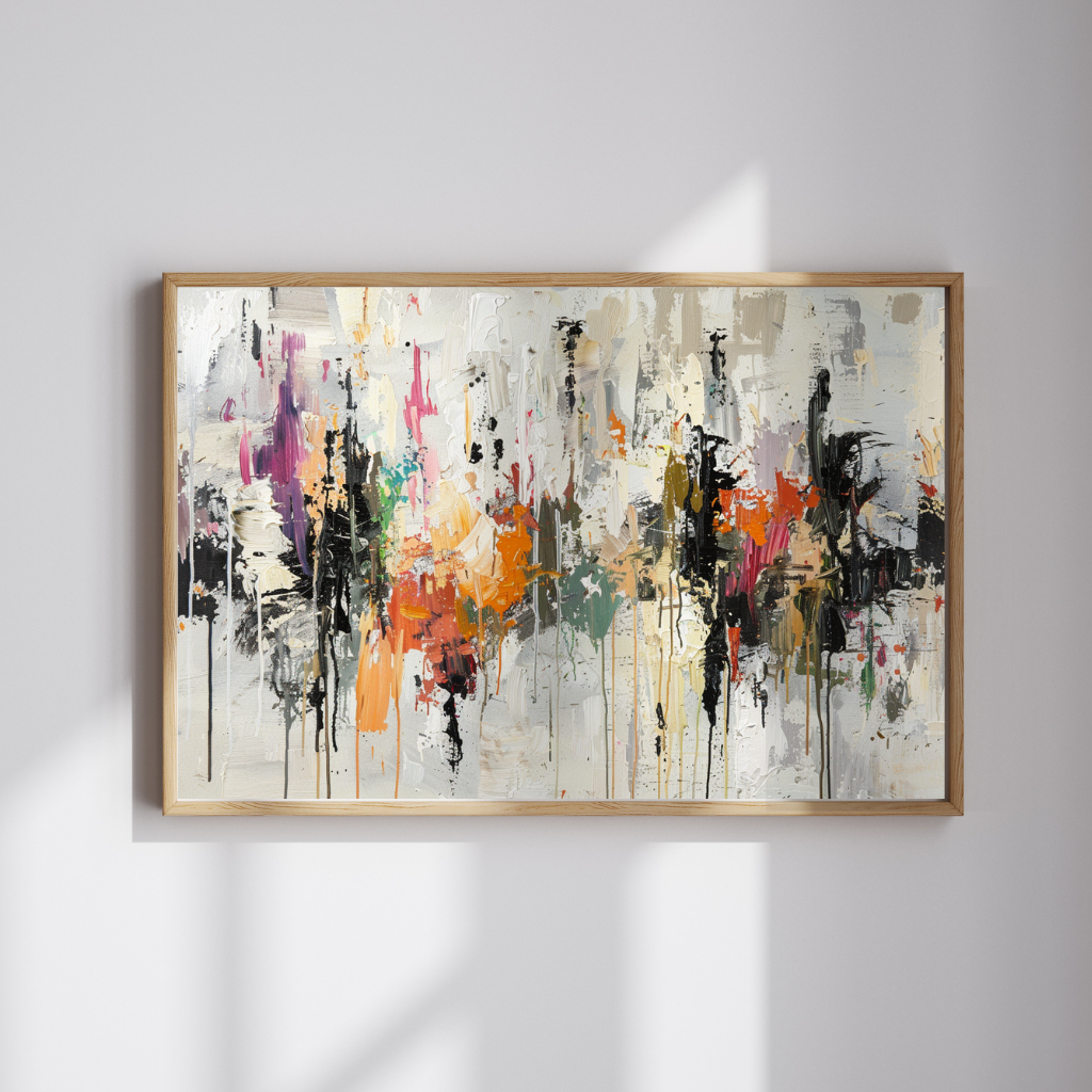 Core of Color - Radiating Abstract Expressionist Art Print