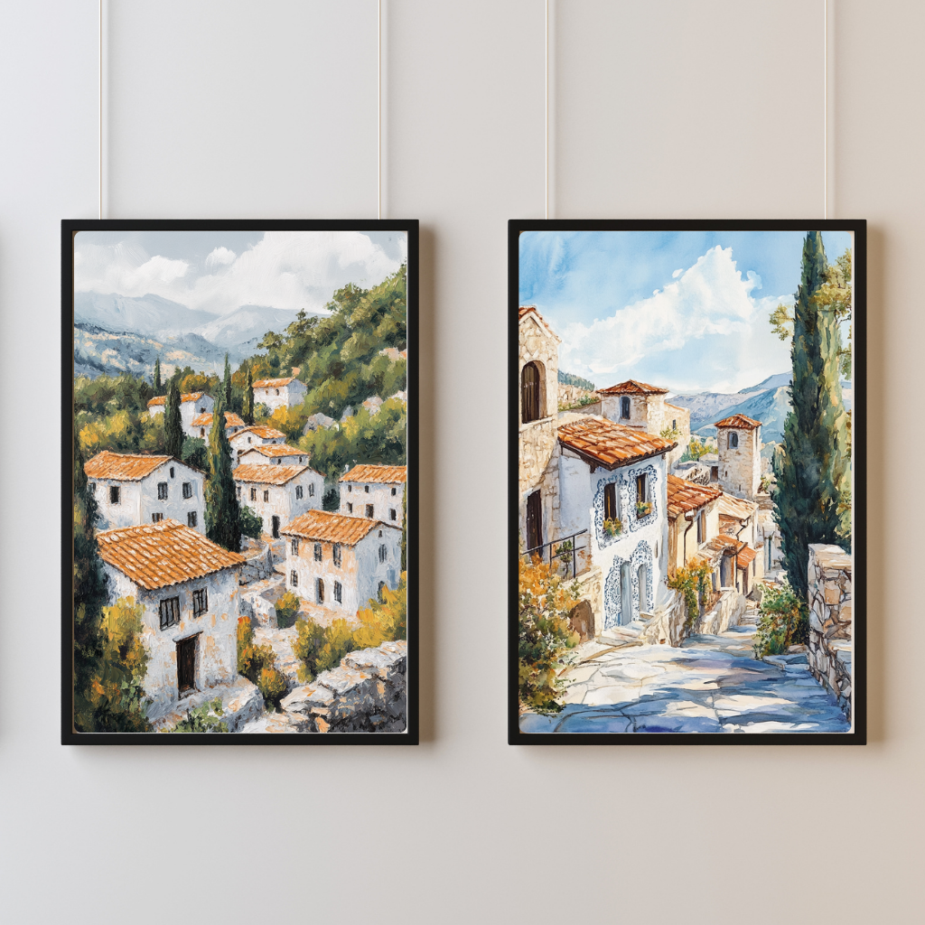 Lefkara & Troodos - Abstract Tribute to Cypriot Lace and Mountain Landscapes