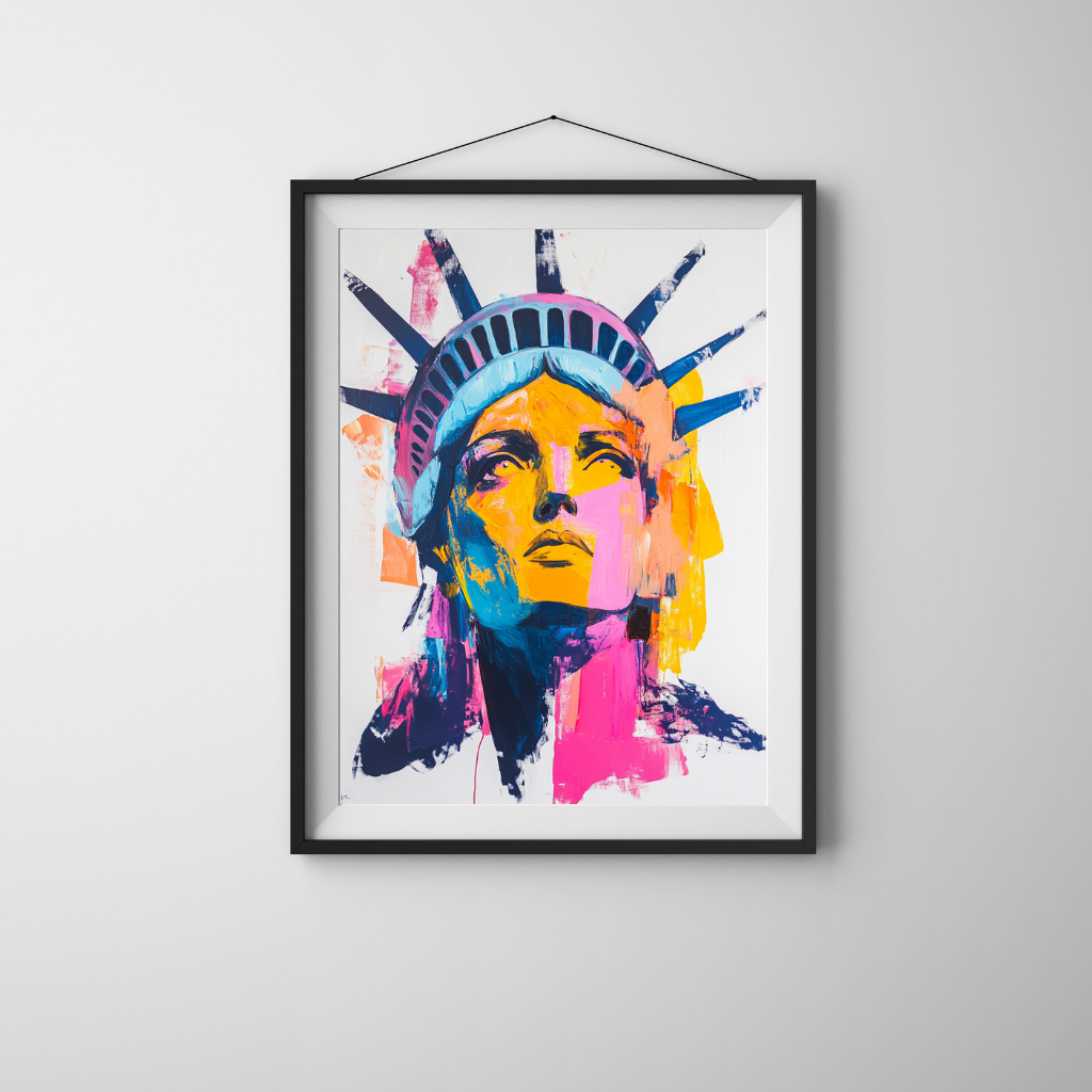 Liberty Reimagined – Neon Tribute to Strength and Hope