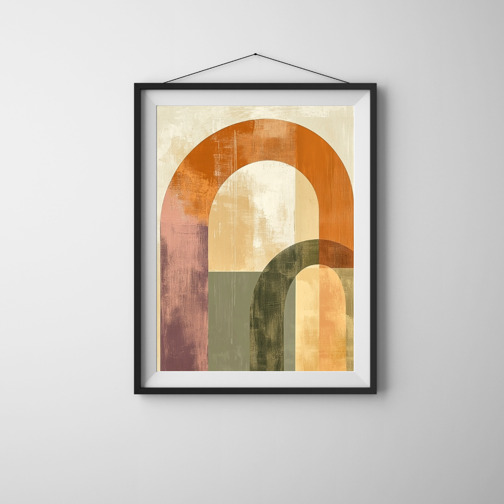 Retro Rhythm - Mid-Century Color Block Art Print