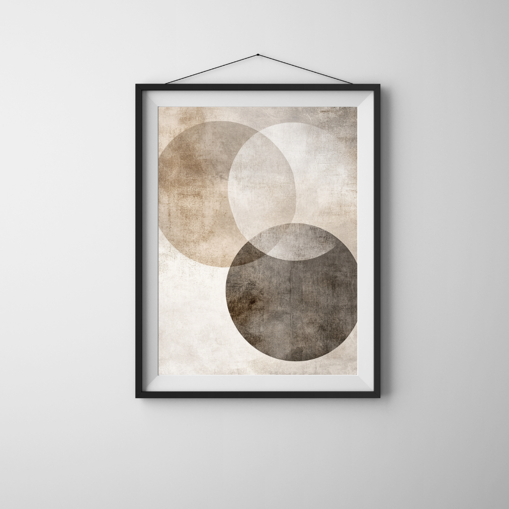Zen Circles - Abstract Meditative Ink Circle Print