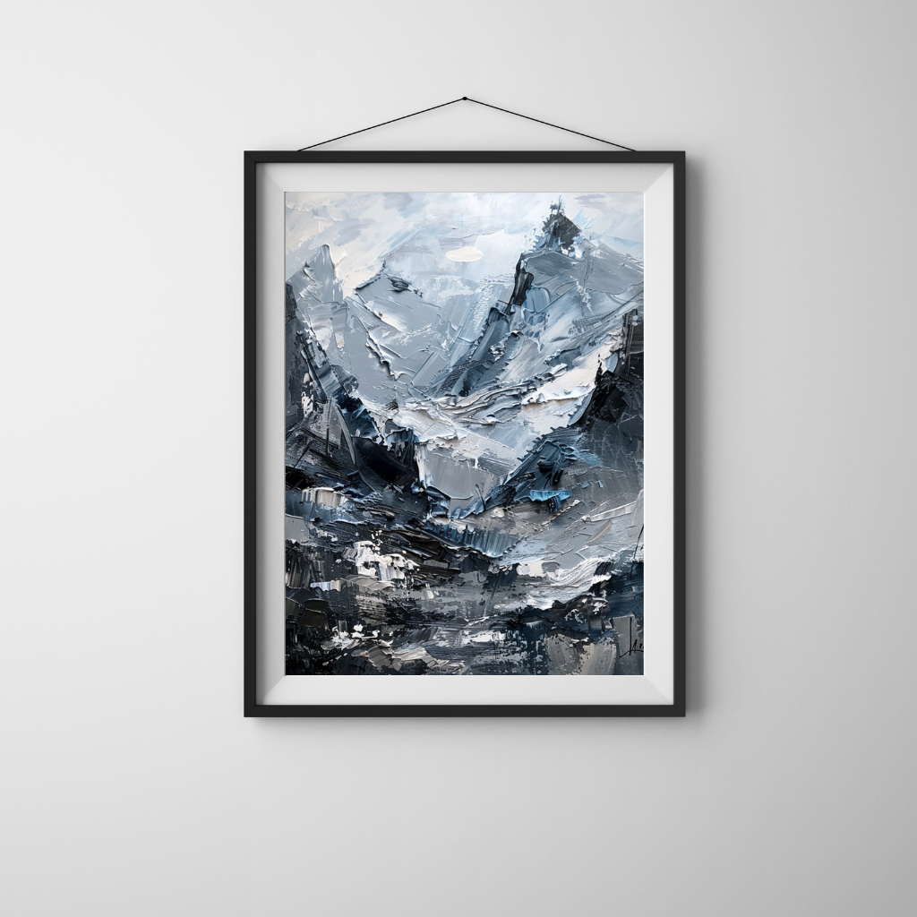 Alpine Silence – Abstract Mountain Scene