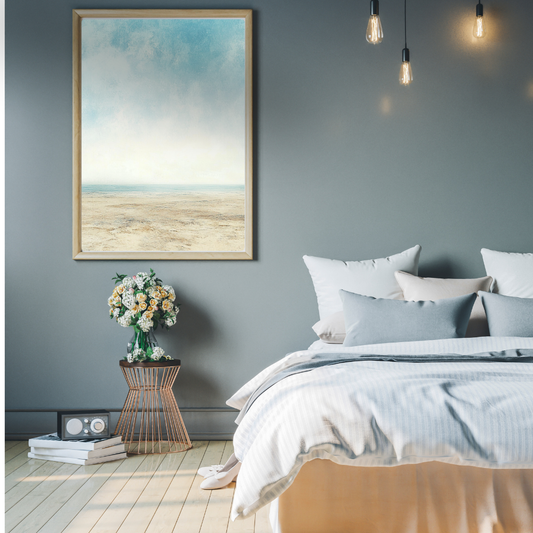 Calm Shoreline - Minimalist Beach Landscape Print
