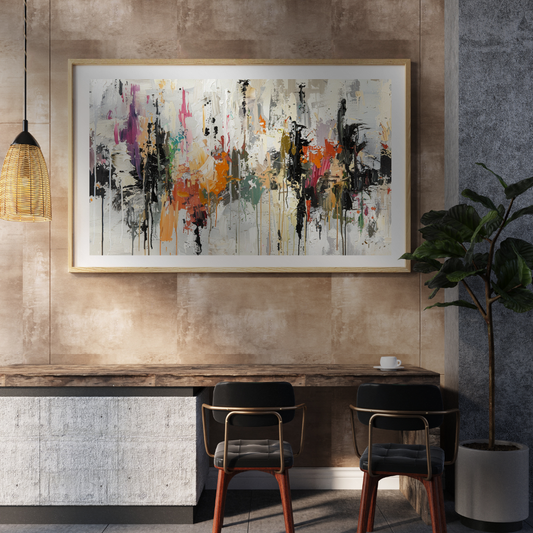 Core of Color - Radiating Abstract Expressionist Art Print