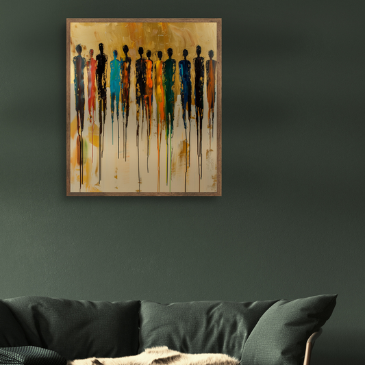 Figment in Gold – Candle-Like Figurine with Artistic Drips