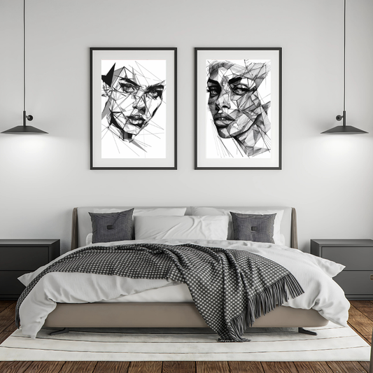 Geometric Gaze – Line Art Duo Set