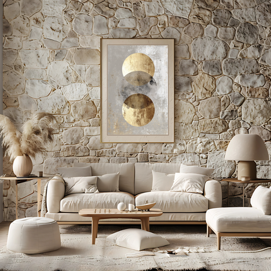 Golden Phases – Abstract Lunar Geometry