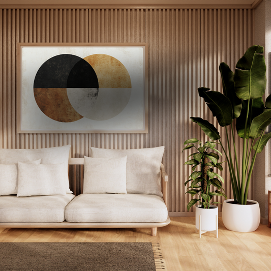 Harmonic Circles - Overlapping Neutral Circle Art