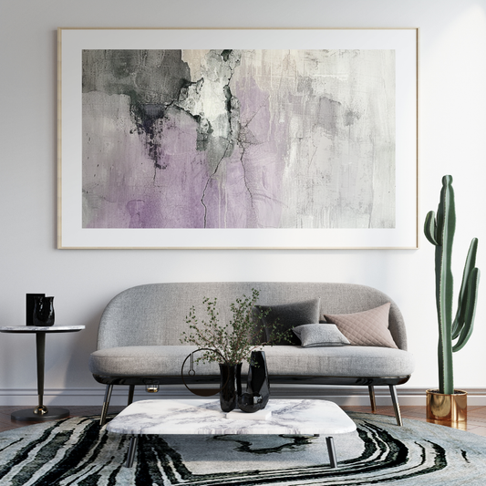 Lavender Drift – Textured Abstract in Soft Tones