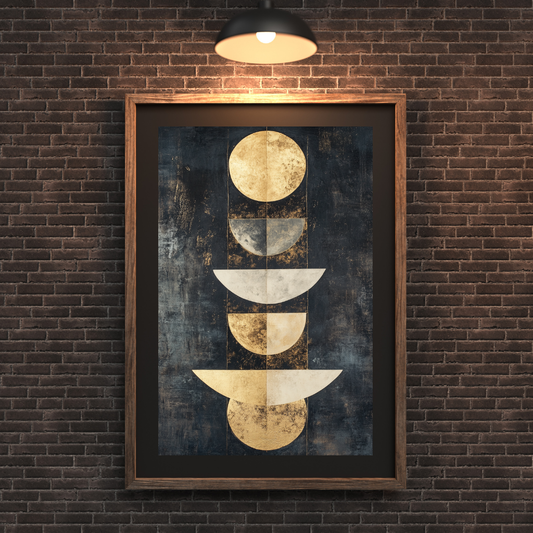Lunar Phases - Moon Phase Abstract Spiritual Print