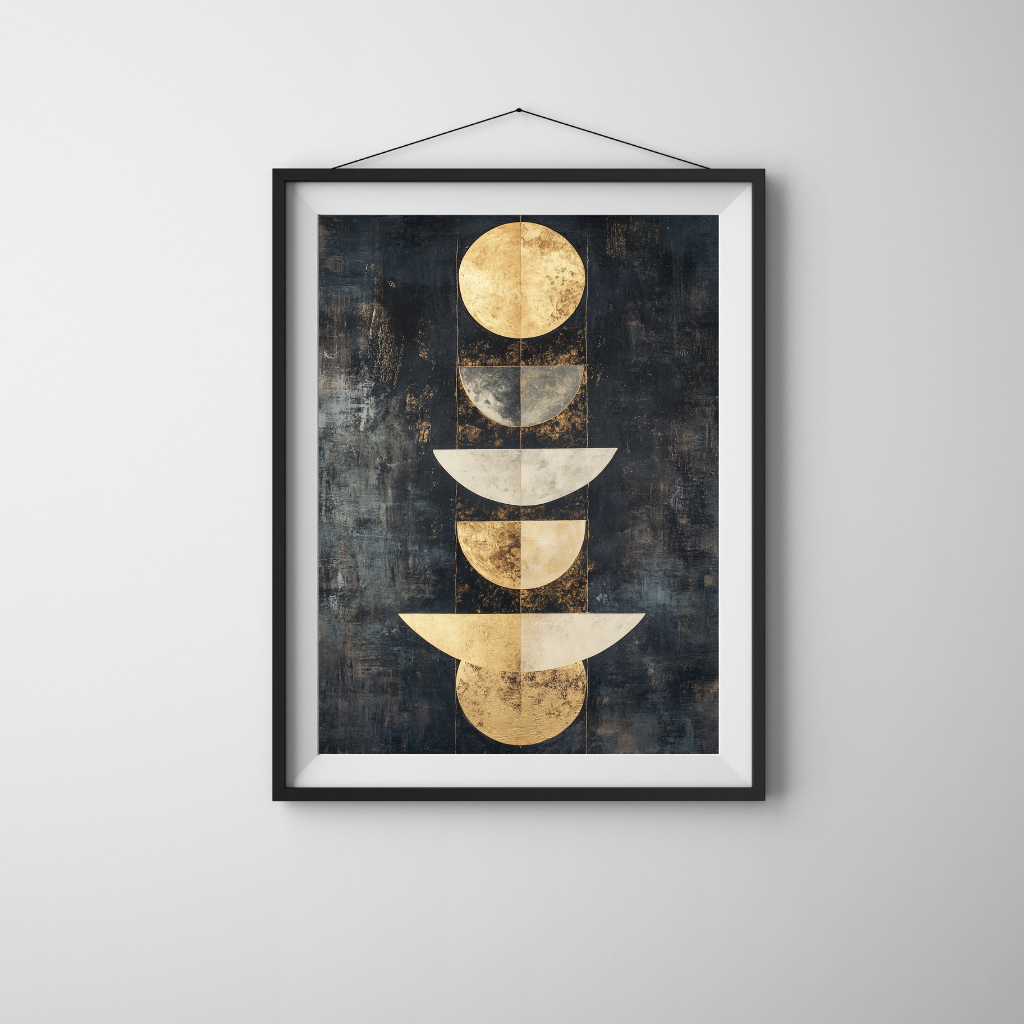Lunar Phases - Moon Phase Abstract Spiritual Print