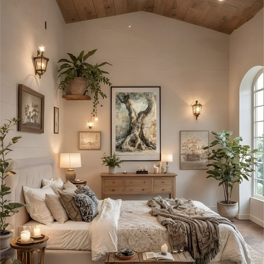 Rooted Balance - Split Olive Tree Form in Natural Tones