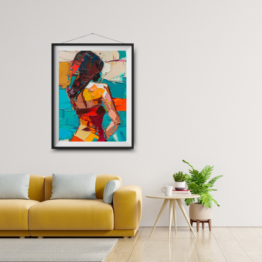 Vibrant Form – Abstract Female Figure in Bold Color Blocks